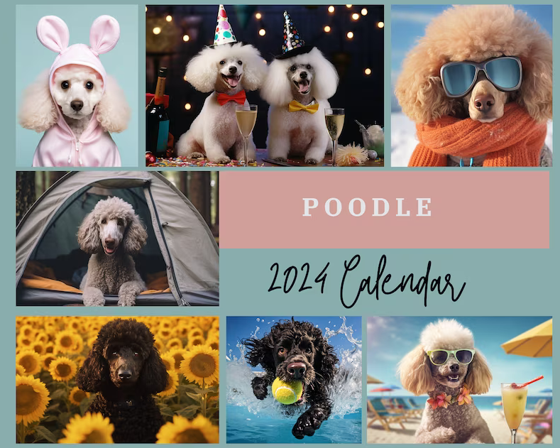 Poodle Calendar (2024) The Woofi Shop