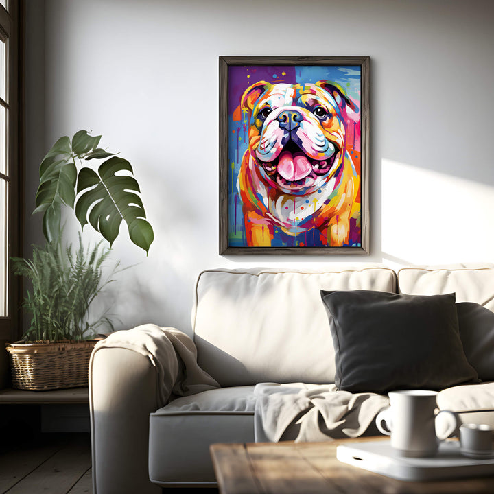 bulldog pop art mockup