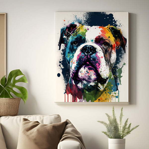 American Bulldog - Watercolor Art